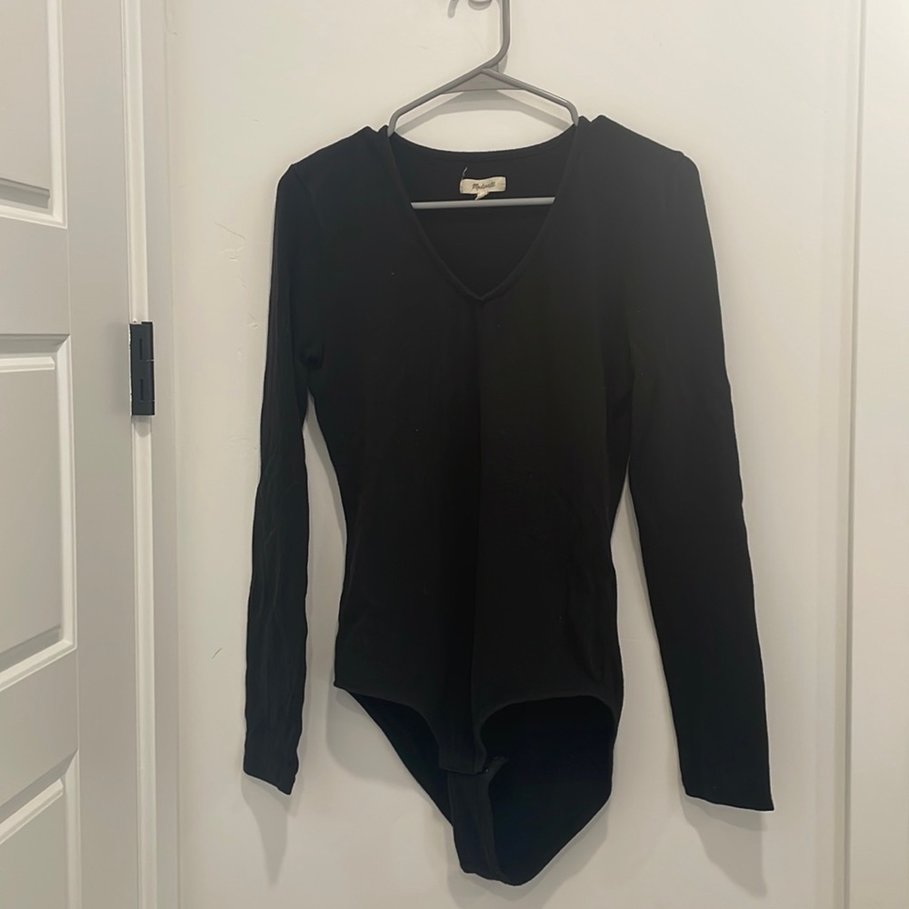 Madewell V-Neck Long Sleeve Bodysuit